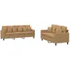 vidaXL Ensemble de canapés 2 pcs avec coussins Marron Velours 3201727