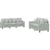Vidaxl - Ensemble de canapés 3 pcs avec coussins Gris clair Velours