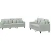 vidaXL Ensemble de canapés 2 pcs avec coussins Gris clair Velours