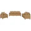vidaXL Ensemble de canapés 4 pcs avec coussins Marron Velours