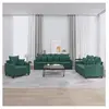 Ensemble de canapés 3 pcs avec coussins Vert foncé Velours vidaXL