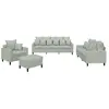 vidaXL Ensemble de canapés 4 pcs avec coussins Gris clair Velours
