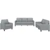 vidaXL Ensemble de canapés 3 pcs avec coussins Gris clair Tissu