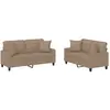 vidaXL Ensemble de canapés 2 pcs avec coussins cappuccino similicuir
