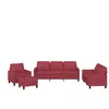 vidaXL Ensemble de canapés 4 pcs et coussins Rouge bordeaux Similicuir