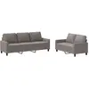 vidaXL Ensemble de canapés 3 pcs avec coussins Taupe Tissu