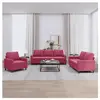 vidaXL Ensemble de canapés 3 pcs avec coussins Rouge bordeaux Velours