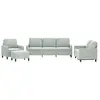 vidaXL Ensemble de canapés 4 pcs avec coussins Gris clair Velours
