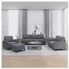 vidaXL Ensemble de canapés 4 pcs avec coussins Gris foncé Velours