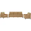 vidaXL Ensemble de canapés 3 pcs avec coussins Marron Velours