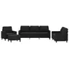 vidaXL Ensemble de canapés 4 pcs avec coussins Noir Velours