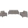 vidaXL Ensemble de canapés 3 pcs avec coussins Taupe Tissu