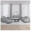 vidaXL Ensemble de canapés 4 pcs avec coussins Gris clair Tissu