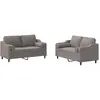 vidaXL Ensemble de canapés 2 pcs avec coussins taupe tissu