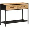 vidaXL Table console 100x35x76 cm bois massif de manguier et fer
