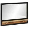 vidaXL Miroir avec étagère 80x8x55 cm verre et bois massif manguier