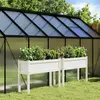 vidaXL Jardinières 2 pcs avec pieds blanc bois de pin massif