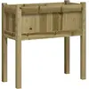 vidaXL Jardinière avec pieds 70x31x70 cm bois de pin imprégné