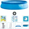 Intex Rond Opblaasbaar Easy Set Zwembad - 457 x 107 cm - Blauw - Inclu...