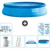 Intex Rond Opblaasbaar Easy Set Zwembad - 457 x 107 cm - Blauw - Inclu...