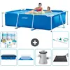 Intex Zwembad - Opzetzwembad - Rechthoekig - 220 x 150 x 60 cm - Blauw...