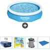 Bestway Rond Opblaasbaar Fast Set Zwembad - 305 x 66 cm - Blauw - Incl...