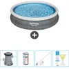 Bestway Rond Opblaasbaar Fast Set Zwembad - Rotanprint - 366 x 76 cm -...