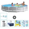 Intex Rond Prism Frame Zwembad - 366 x 76 cm - Grijs - Inclusief Pomp ...
