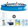 Intex Rond Opblaasbaar Easy Set Zwembad - 457 x 84 cm - Blauw - Inclus...