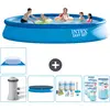 Intex Rond Opblaasbaar Easy Set Zwembad - 457 x 84 cm - Blauw - Inclus...