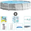 Intex Rond Prism Frame Zwembad - 457 x 107 cm - Grijs - Inclusief Pomp...