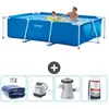 Intex Rechthoekig Frame Zwembad - 260 x 160 x 65 cm - Blauw - Inclusie...