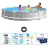 Intex Rond Prism Frame Zwembad - 366 x 76 cm - Grijs - Inclusief Pomp ...