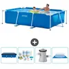Intex Rechthoekig Frame Zwembad - 260 x 160 x 65 cm - Blauw - Inclusie...