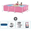 Intex Rechthoekig Frame Zwembad - 220 x 150 x 60 cm - Roze - Inclusief...