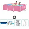 Intex Rechthoekig Frame Zwembad - 220 x 150 x 60 cm - Roze - Inclusief...