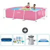 Intex Rechthoekig Frame Zwembad - 220 x 150 x 60 cm - Roze - Inclusief...