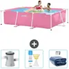 Intex Rechthoekig Frame Zwembad - 220 x 150 x 60 cm - Roze - Inclusief...
