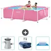 Intex Rechthoekig Frame Zwembad - 220 x 150 x 60 cm - Roze - Inclusief...