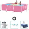 Intex Rechthoekig Frame Zwembad - 220 x 150 x 60 cm - Roze - Inclusief...