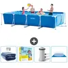 Intex Rechthoekig Frame Zwembad - 450 x 220 x 84 cm - Blauw - Inclusie...