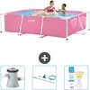 Intex Rechthoekig Frame Zwembad - 220 x 150 x 60 cm - Roze - Inclusief...
