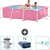 Intex Rechthoekig Frame Zwembad - 220 x 150 x 60 cm - Roze - Inclusief...