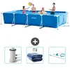 Intex Rechthoekig Frame Zwembad - 450 x 220 x 84 cm - Blauw - Inclusie...