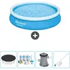 Bestway Rond Opblaasbaar Fast Set Zwembad - 366 x 76 cm - Blauw - Incl...