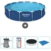 Bestway Rond Steel Pro Zwembad - 396 x 84 cm - Blauw - Inclusief Pomp ...