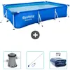 Bestway Rechthoekig Steel Pro Zwembad - 300 x 201 x 66 cm - Blauw - In...