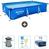 Bestway Rechthoekig Steel Pro Zwembad - 300 x 201 x 66 cm - Blauw - In...