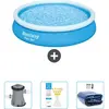 Bestway Rond Opblaasbaar Fast Set Zwembad - 366 x 76 cm - Blauw - Incl...