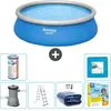 Bestway Rond Opblaasbaar Fast Set Zwembad - 457 x 122 cm - Blauw - Inc...